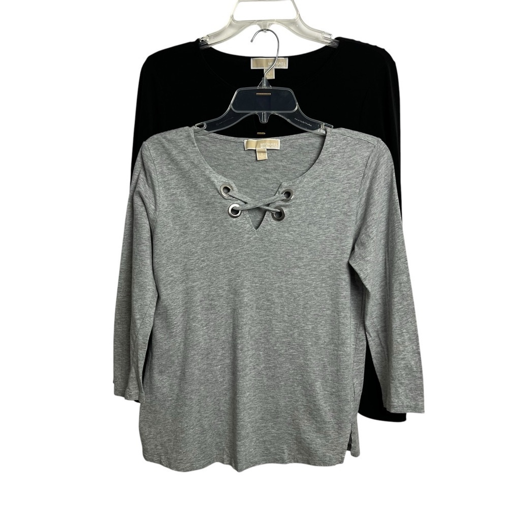 MICHAEL Michael Kors Women’s Tops Sz Small Lot/2 Gray & Black Stretch